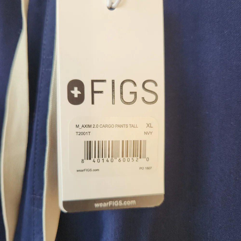 Figs Mens Cairo Navy Blue Cargo Scrubs | Tall | 33.5